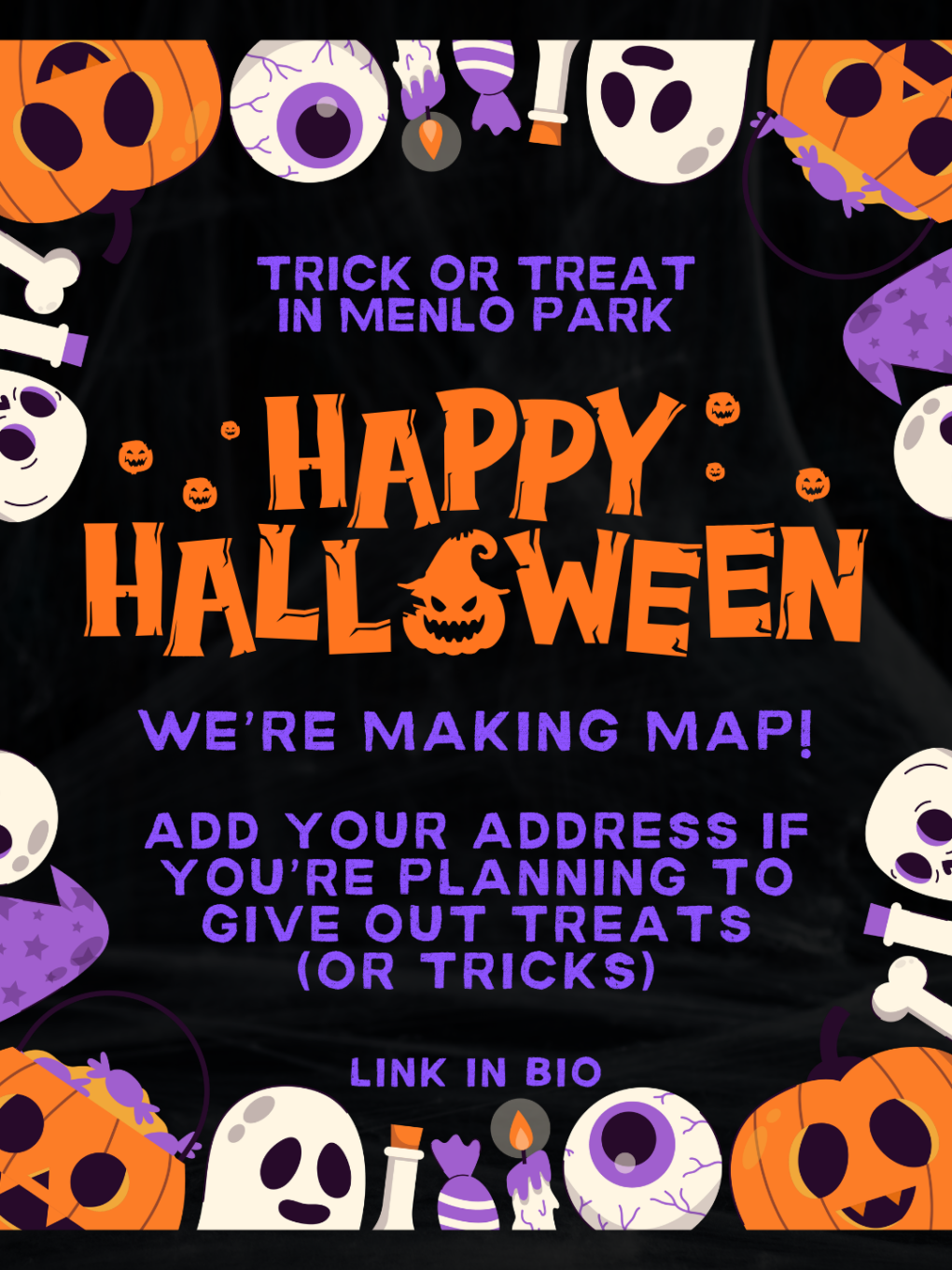 Halloween MAP For Menlo Park
